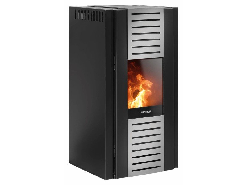 Justus Pelletofen Sirkos Aqua 2.0 Stahl Schwarz 9,4 kW wasserführend